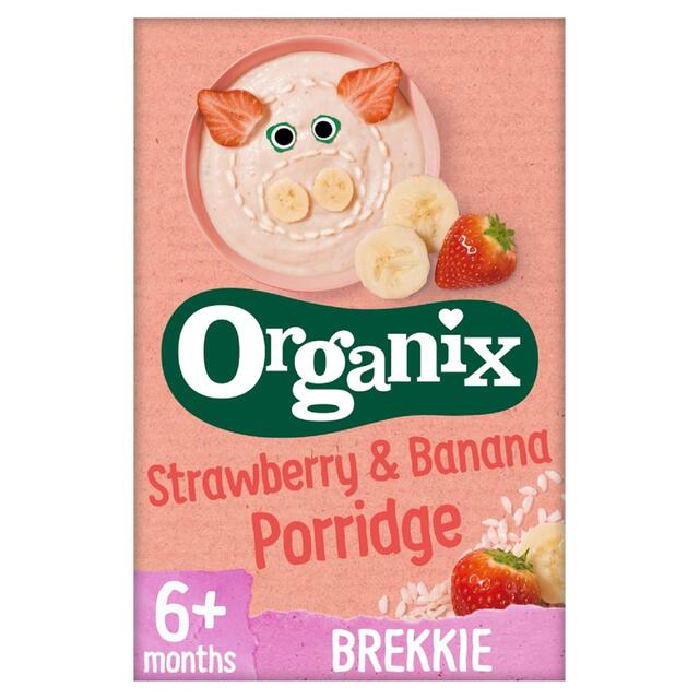 Organix Strawberry & Banana Organic Baby Weaning Porridge 6 months+