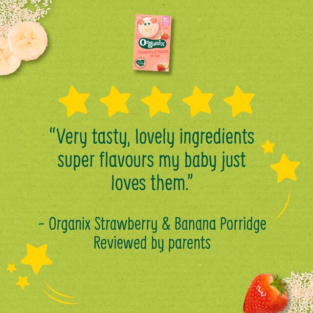 Organix Strawberry & Banana Organic Baby Weaning Porridge 6 months+ thumbnail 6