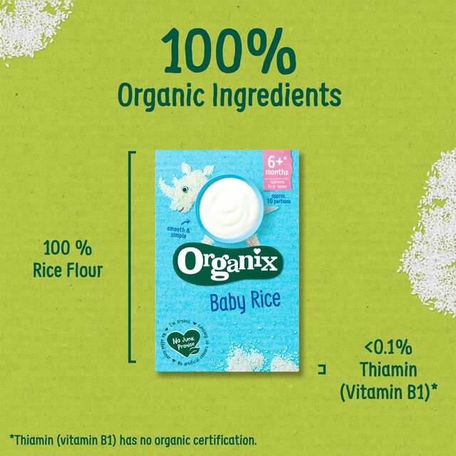 Organix Baby Weaning Rice Organic Cereal 6 months+ thumbnail 3