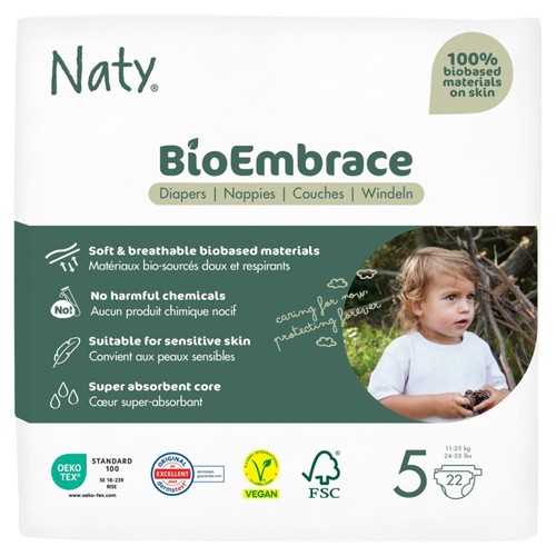 Naty BioEmbrace Nappies Size 5 (11-25kg) thumbnail 3