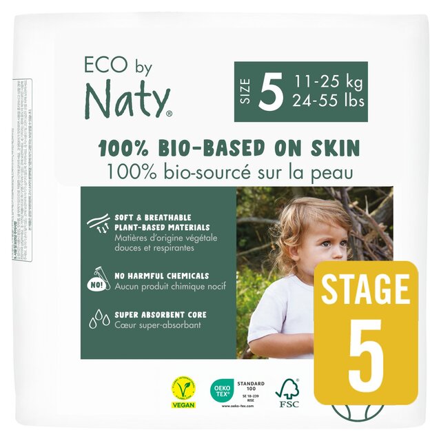 Eco by Naty Nappies, Size 5 (11-25kg) thumbnail 5