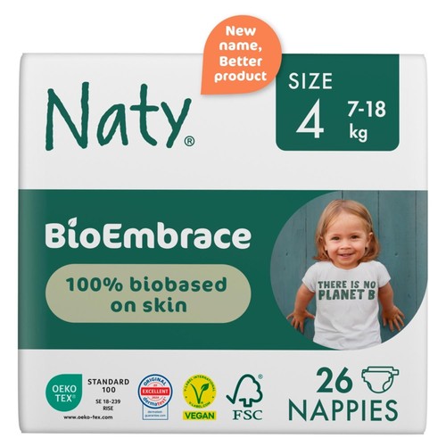 Naty BioEmbrace Nappies Size 4 (7-18kg) thumbnail 2