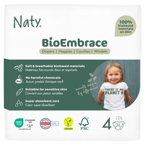 Naty BioEmbrace Nappies Size 4 (7-18kg) thumbnail 3