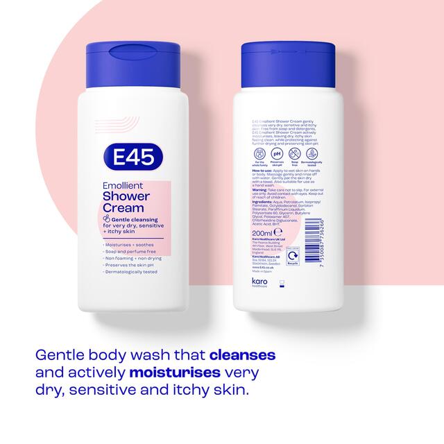 E45 Emollient Shower Cream for Dry & Sensitive Skin thumbnail 2