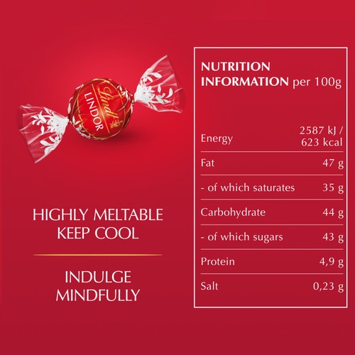 Lindt Lindor Milk Chocolate Truffles Box thumbnail 3