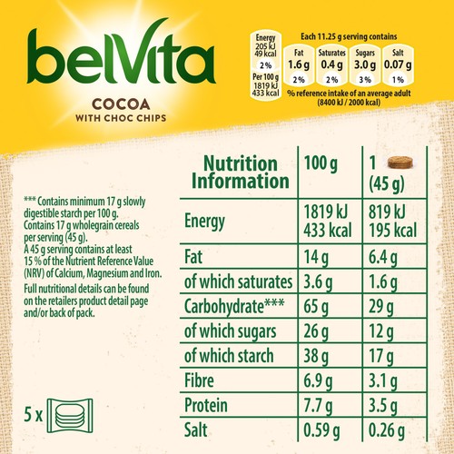 Belvita Cocoa Choc Chips Breakfast Biscuits  thumbnail 6