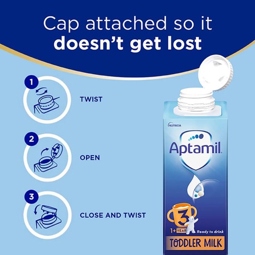 Aptamil 3 Toddler Milk Formula Liquid Ready to Feed 1-3 Years thumbnail 7