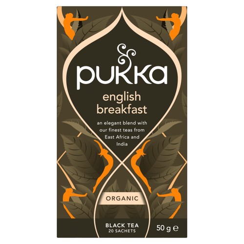 Pukka Organic English Breakfast Tea 20 Home Compostable Black Tea Bags thumbnail 2