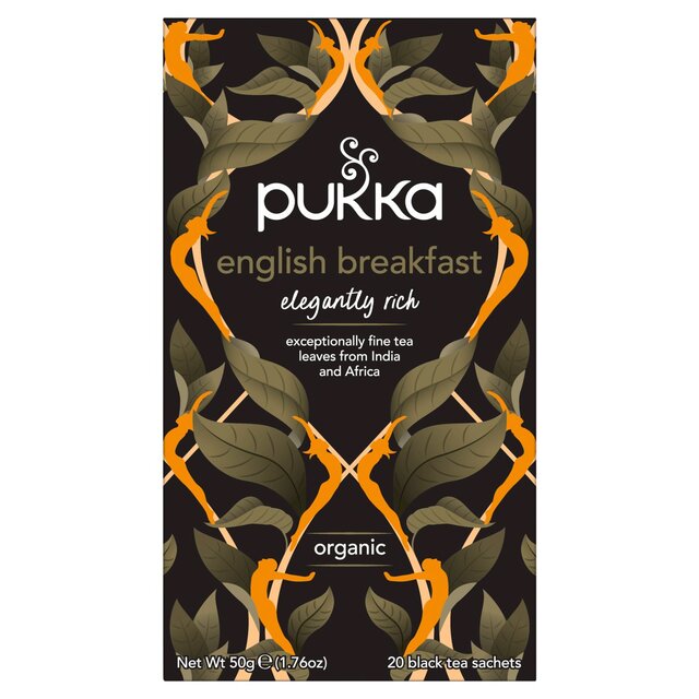 Pukka Organic English Breakfast Tea 20 Home Compostable Black Tea Bags