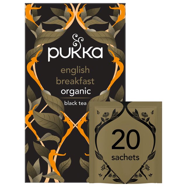 Pukka Organic English Breakfast Tea 20 Home Compostable Black Tea Bags thumbnail 2
