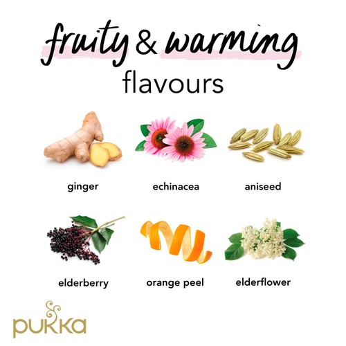 Pukka Organic Elderberry & Echinacea Fruit Tea x20 Compostable Tea Bags thumbnail 6