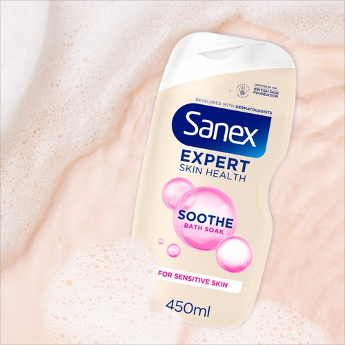 Sanex Expert Skin Health Sensitive Soothing Bubble Bath Soak thumbnail 9