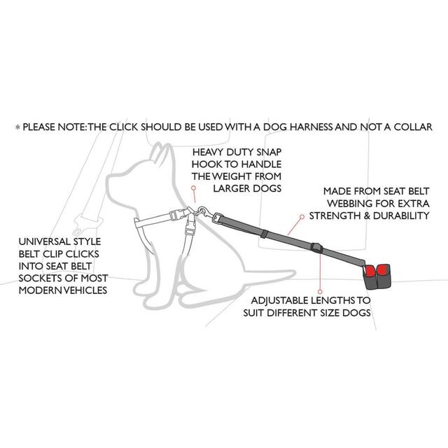 EzyDog Click-In Adjustable Dog Car Seatbelt Attachment thumbnail 3