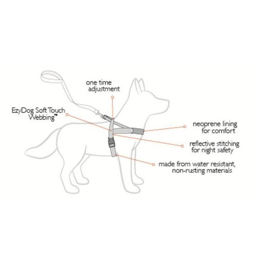 EzyDog Quick Fit Red Dog Harness Medium thumbnail 2