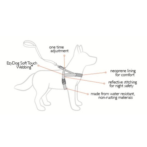 EzyDog Quick Fit Black Dog Harness Medium thumbnail 2