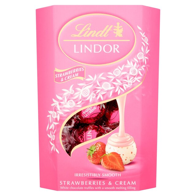 Lindt Lindor Strawberries & Cream Chocolate Truffles thumbnail 2