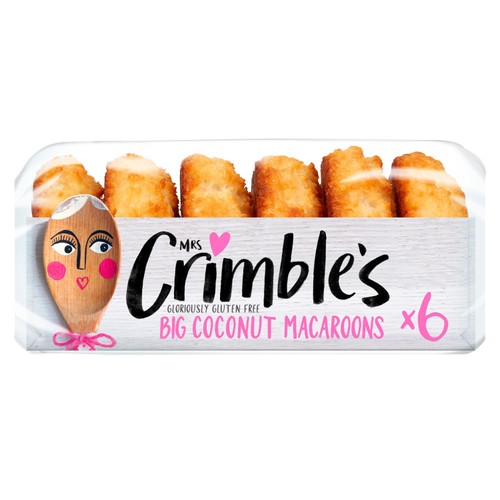 Mrs Crimble's Gluten Free 6 Large Coconut Macaroons thumbnail 3