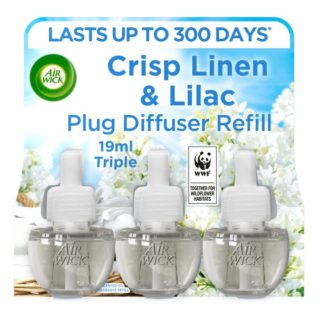 Airwick Crisp Linen & Lilac Plug In Triple Refill thumbnail 2