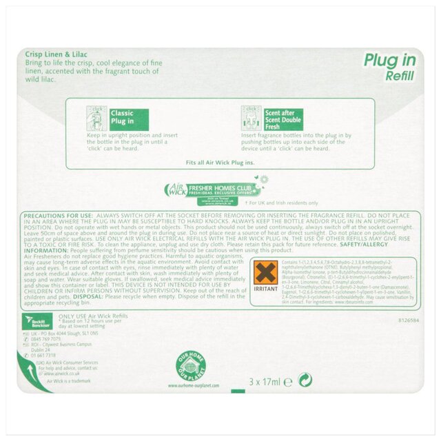 Airwick Crisp Linen & Lilac Plug In Triple Refill thumbnail 5