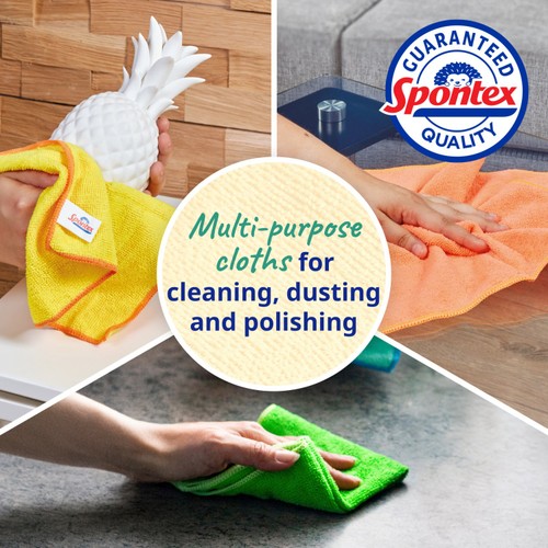 Spontex Microfibre Cloths All Purpose Kitchen and Bathroom Cleaner thumbnail 7