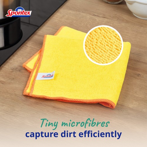Spontex Microfibre Cloths All Purpose Kitchen and Bathroom Cleaner thumbnail 8