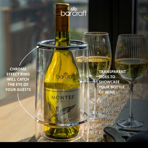 BarCraft Acrylic Double Walled Wine Cooler thumbnail 8