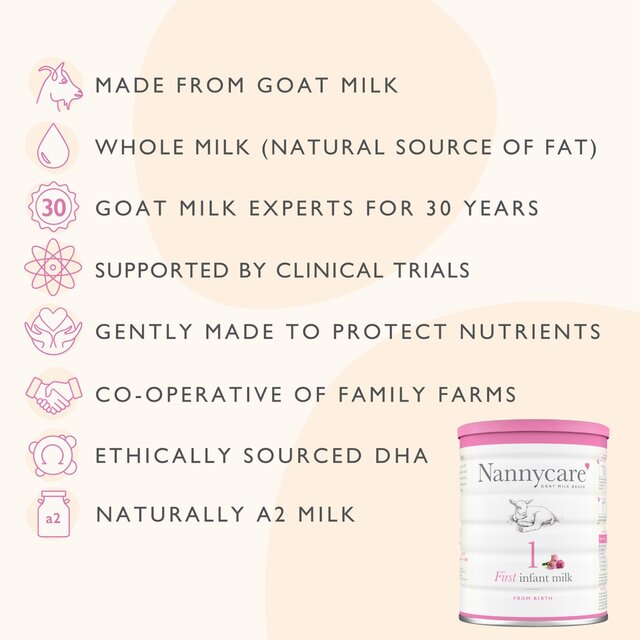 Nannycare 1 First Infant Goat Milk based Powder, From Birth thumbnail 5