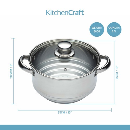 Kitchen Craft Stainless Steel Universal Steamer thumbnail 2