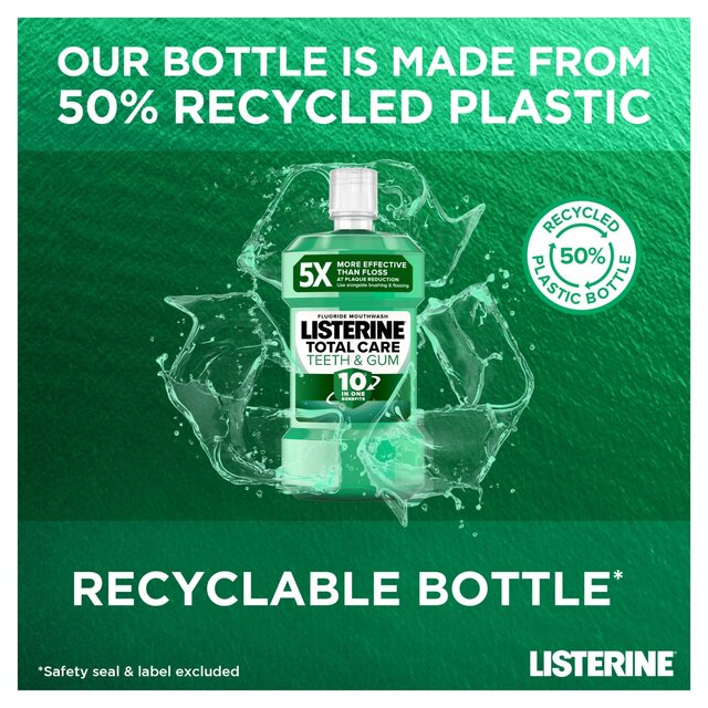 Listerine Total Care Teeth and Gum 10-in-1 Benefit Fresh Mint Mouthwash thumbnail 4