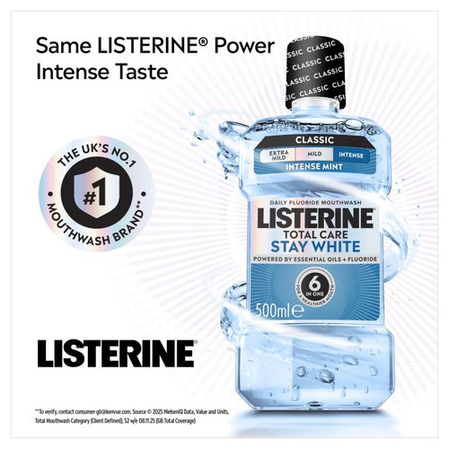 Listerine Total Care Stay White Intense Mint Classic Mouthwash thumbnail 7