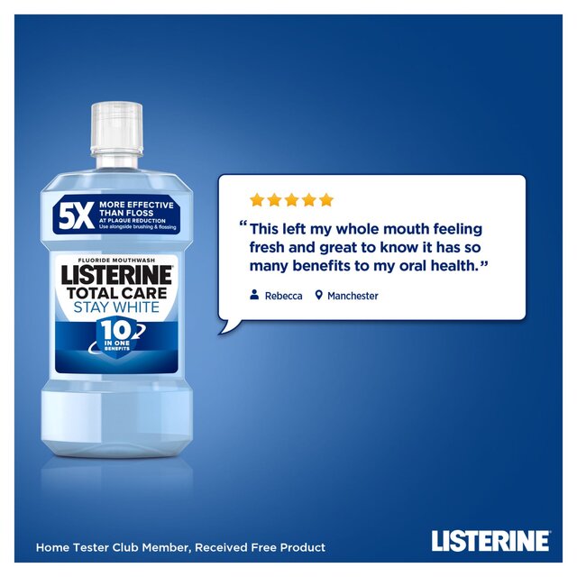 Listerine Total Care Stay White 10-in-1 Benefit Arctic Mint Mouthwash thumbnail 6