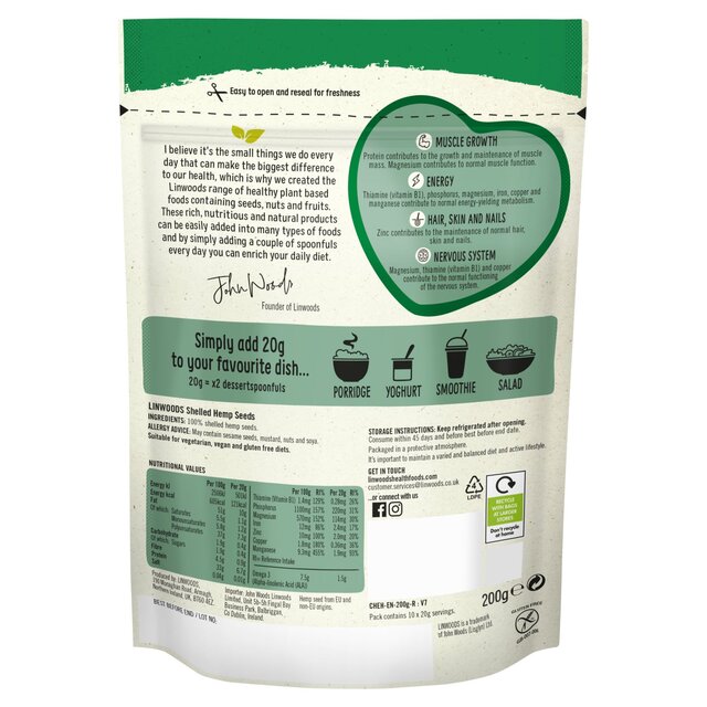 Linwoods Shelled Hemp Seeds thumbnail 5