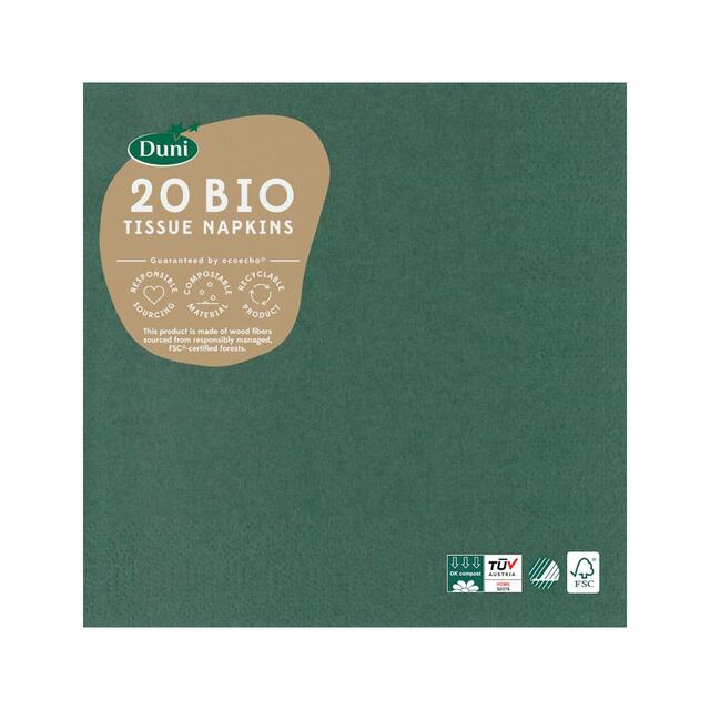 Dark Green 33cm 3-Ply Paper Napkins