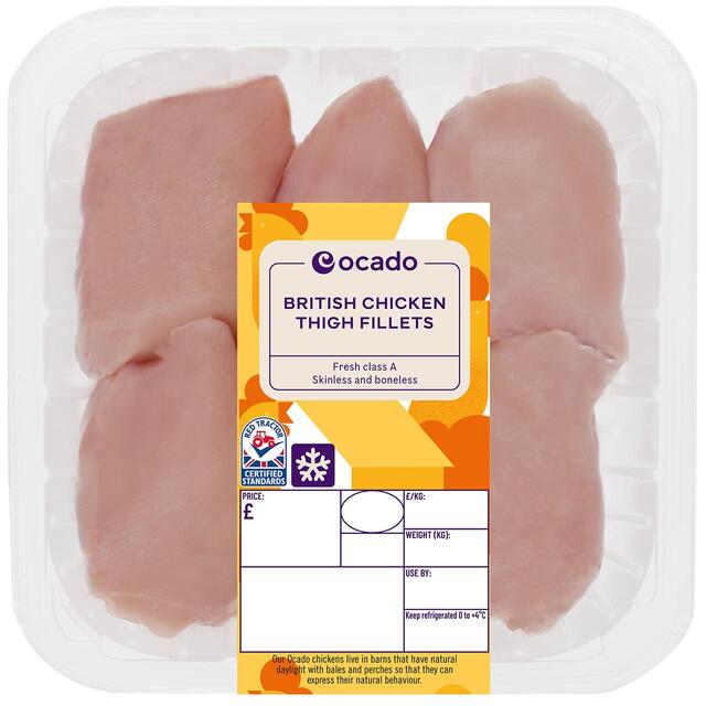 Ocado British Chicken Thigh Fillets Boneless thumbnail 2