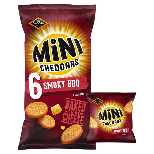 Jacob's Mini Cheddars Smoky BBQ Multipack Baked Snacks thumbnail 2