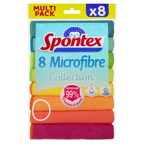 Spontex Microfibre Cloths - Multi Purpose Kitchen and bathroom Cleaner thumbnail 2