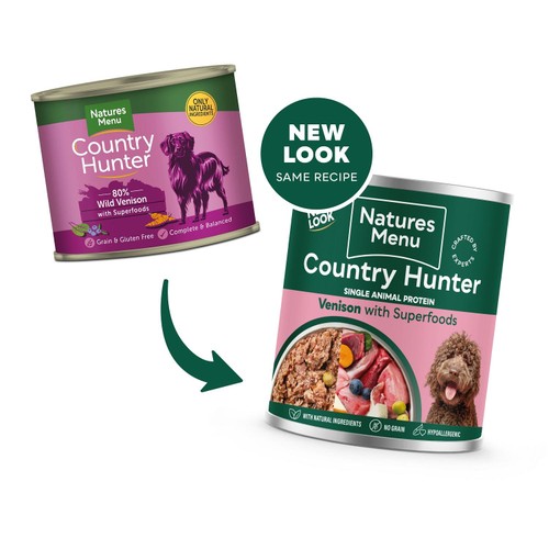 Natures Menu Country Hunter Venison Wet Dog Food Cans thumbnail 2