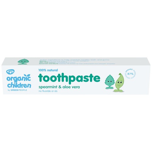 Organic Children Spearmint & Aloe Vera Fluoride Free Toothpaste thumbnail 2