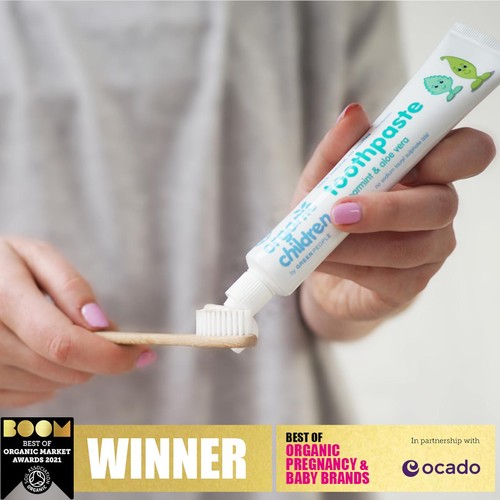 Organic Children Spearmint & Aloe Vera Fluoride Free Toothpaste thumbnail 3