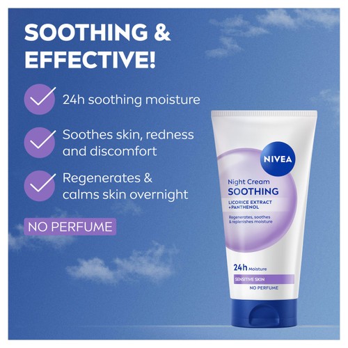 NIVEA Night Cream Face Moisturiser for Sensitive Skin thumbnail 2
