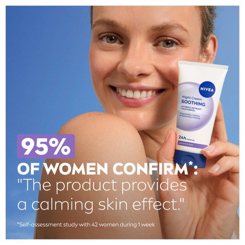 NIVEA Night Cream Face Moisturiser for Sensitive Skin thumbnail 3