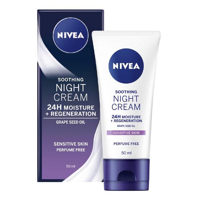 NIVEA Night Cream Face Moisturiser for Sensitive Skin thumbnail 2