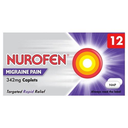 Nurofen Migraine Pain Relief Ibuprofen 342mg Caplets thumbnail 2