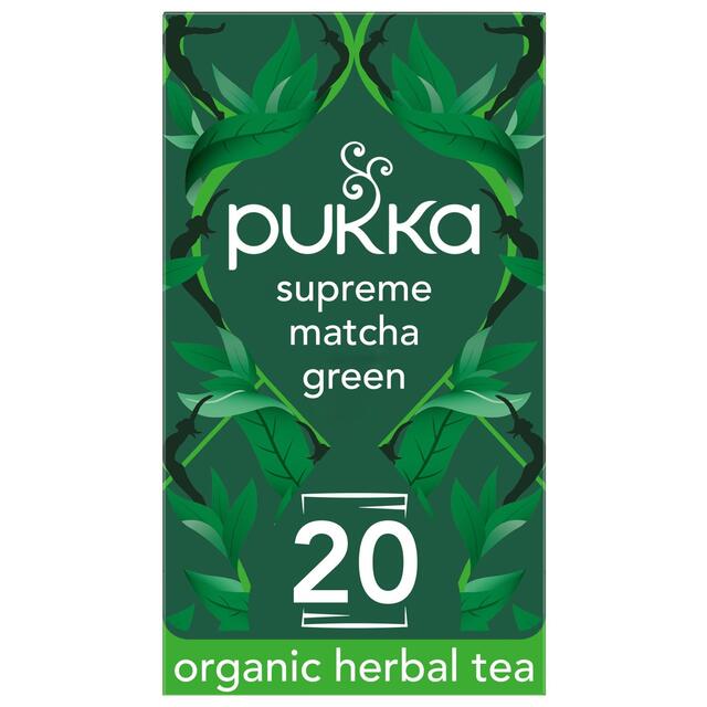 Pukka Organic Supreme Matcha Green Herbal Tea x20 Compostable Green TeaBags