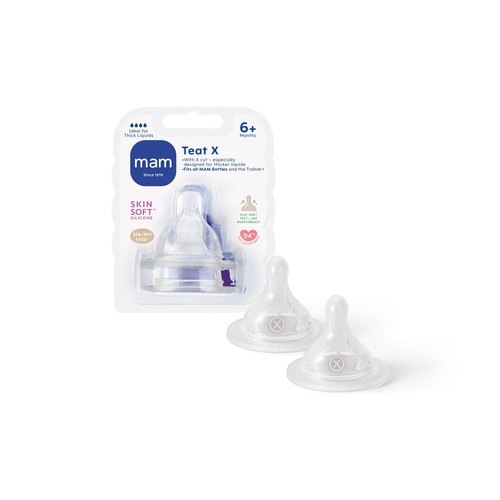 MAM Silicone Cross Cut Bottle Teats 6+ Months thumbnail 2
