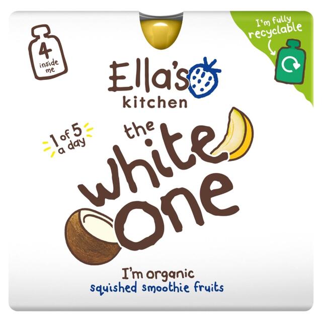 Ella's Kitchen The White One Smoothie X4 Multipack Baby Food 6+ Months thumbnail 2