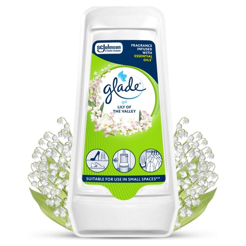 Glade Solid Bathroom Gel Lily of the Valley Air Freshener