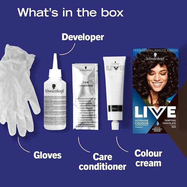 Schwarzkopf Live Intense Color 880 Tempting Chocolate Hair Dye thumbnail 7