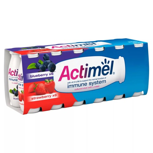 Actimel Strawberry Blueberry Immune Support Yoghurt Drink Multipack thumbnail 2