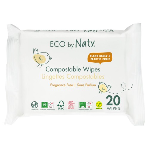 Eco by Naty Unscented Wipes, Travel Pack